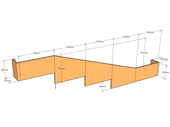 building a corten retaining wall with steps