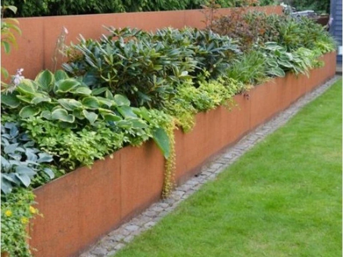Terraced walls for a slope.